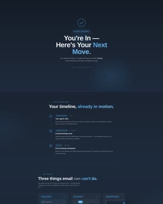 Real Estate Agency Booking Confirmation Website Template