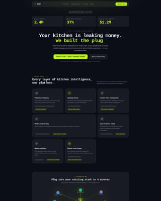 Hunt - Precision Foodtech Landing Page Template