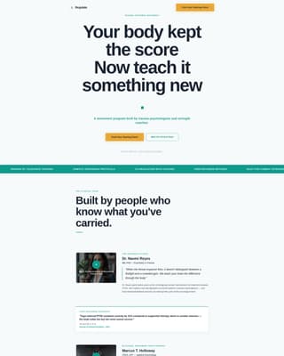 Regulate - Trauma-Informed PTSD Landing Page Template