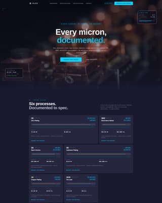 Plate - Precision Electroplating Landing Page Template