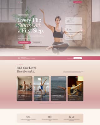 Vault - Dynamic Gymnastics Landing Page Template