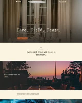 Smoke - Pit-Fired Outdoor BBQ Catering Landing Page Template
