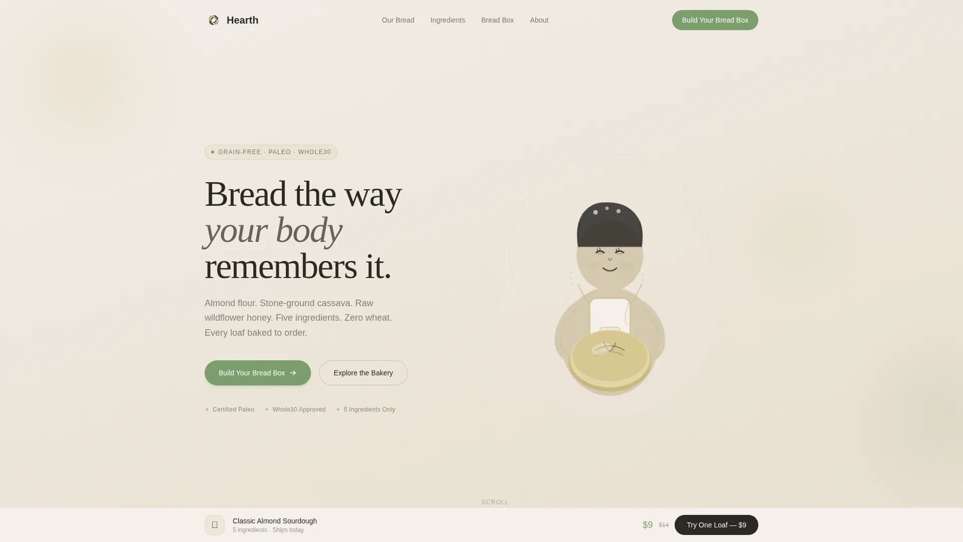 Stone — Wholesome Bakery Landing Page Template