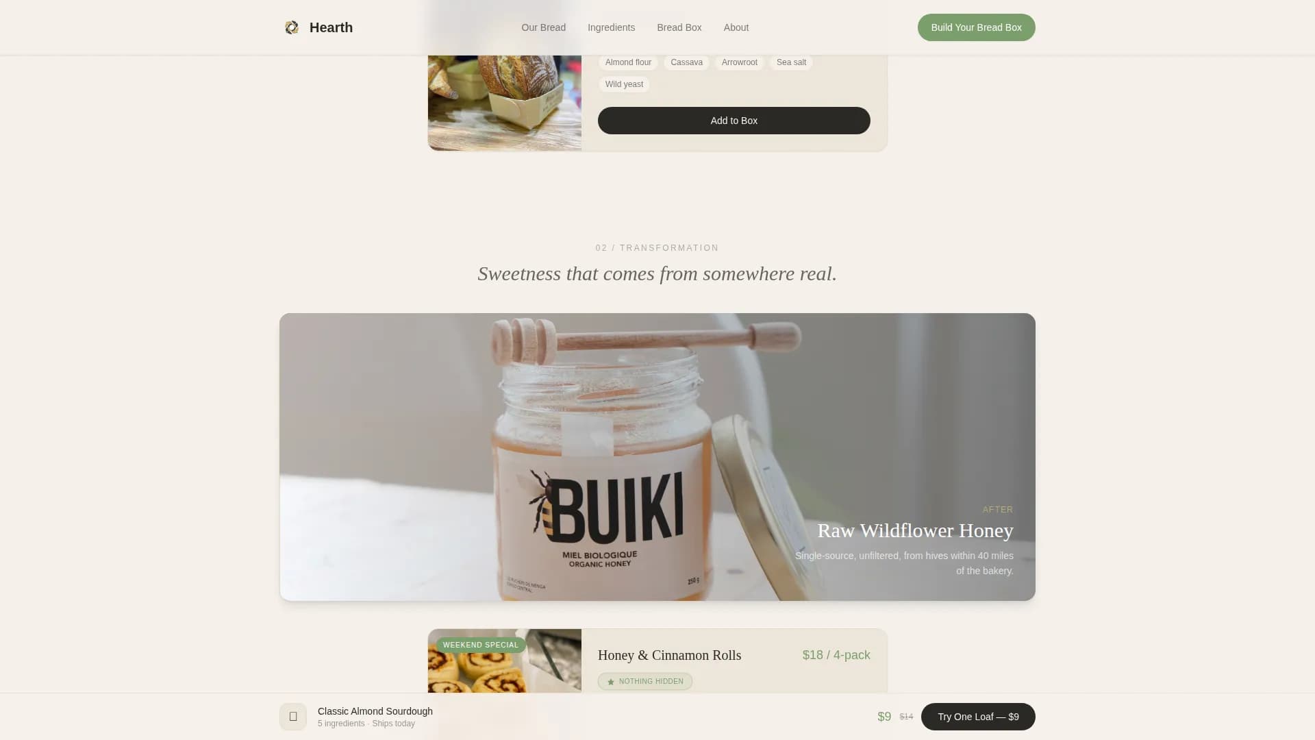 Stone — Wholesome Bakery Landing Page Template