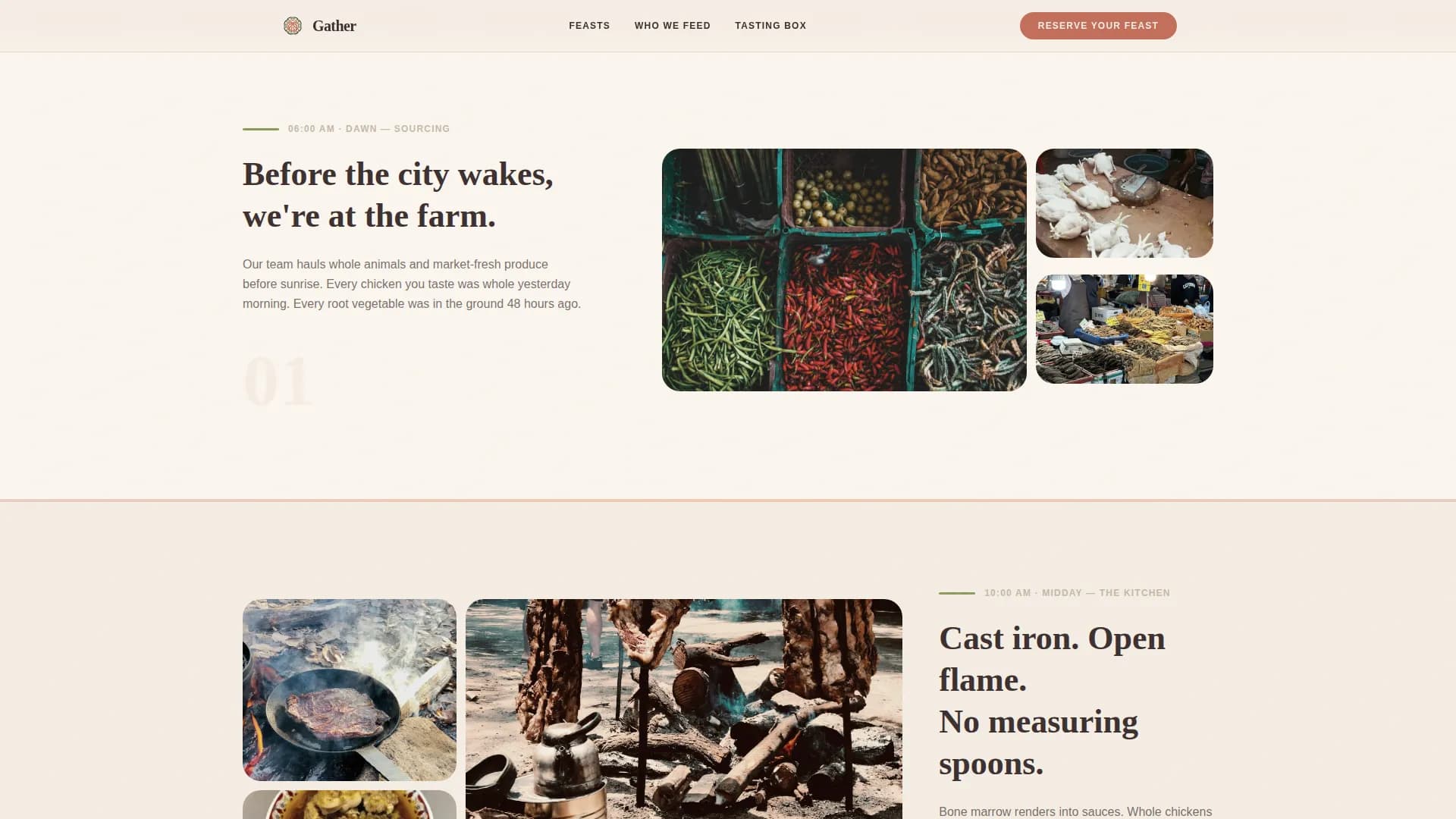 Feast — Ancestral Catering Landing Page Template