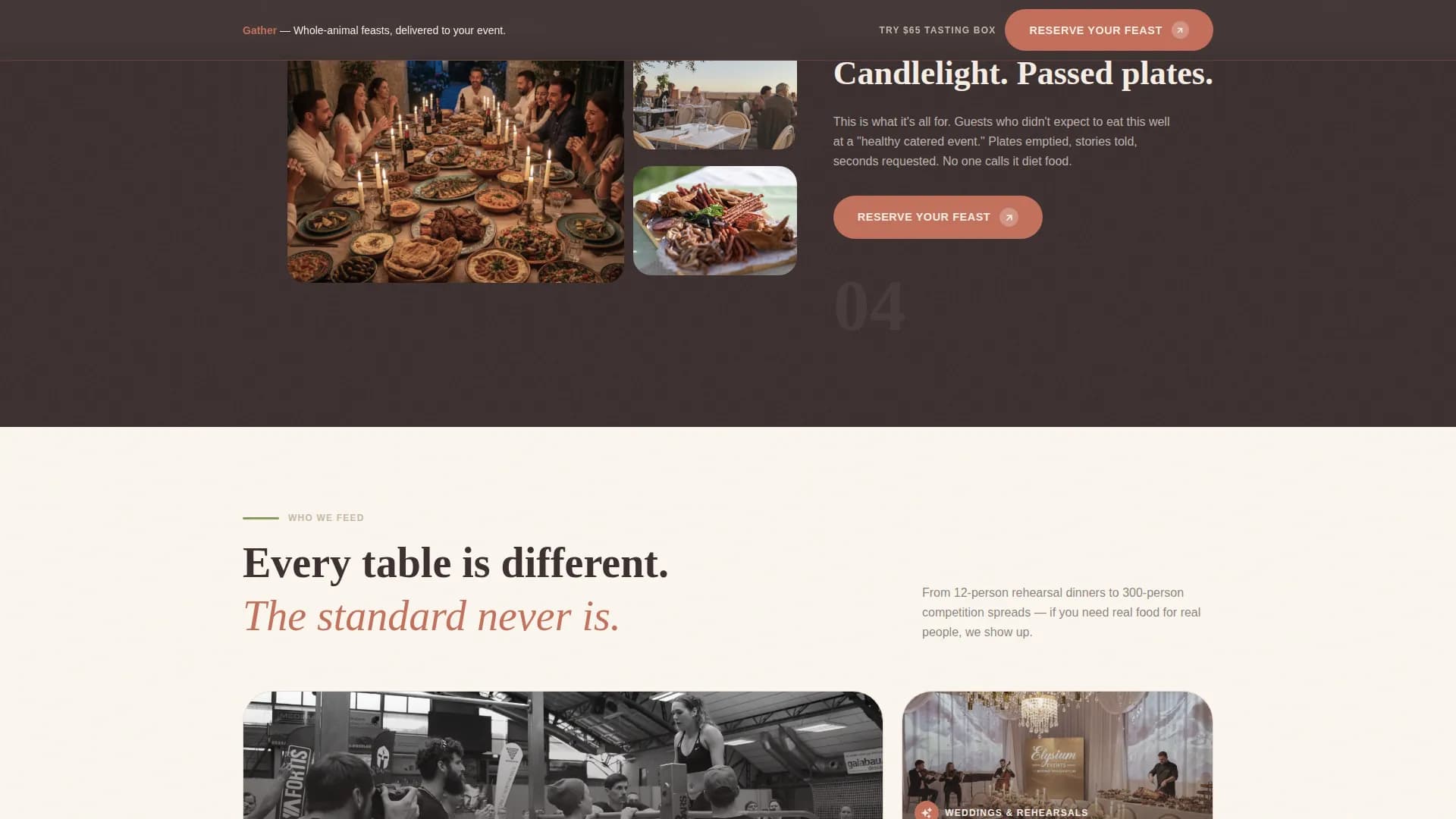 Feast — Ancestral Catering Landing Page Template