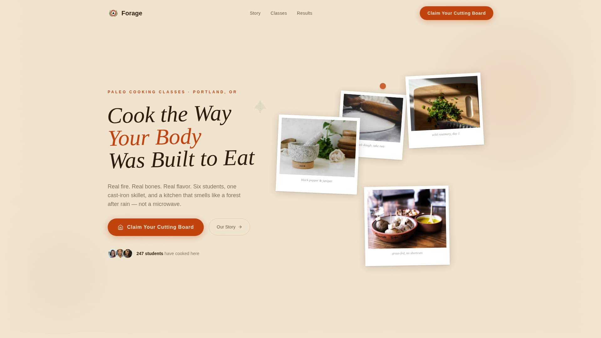 Paleo Food & Dining Booking Website Template