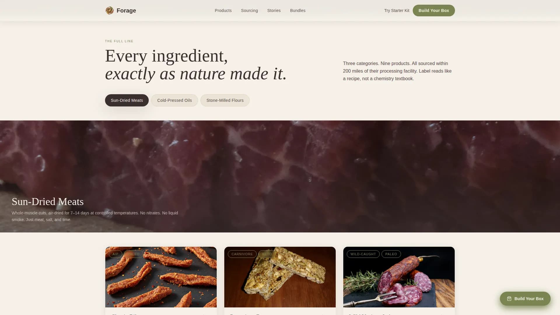 Root — Primal Food Brand Landing Page Template