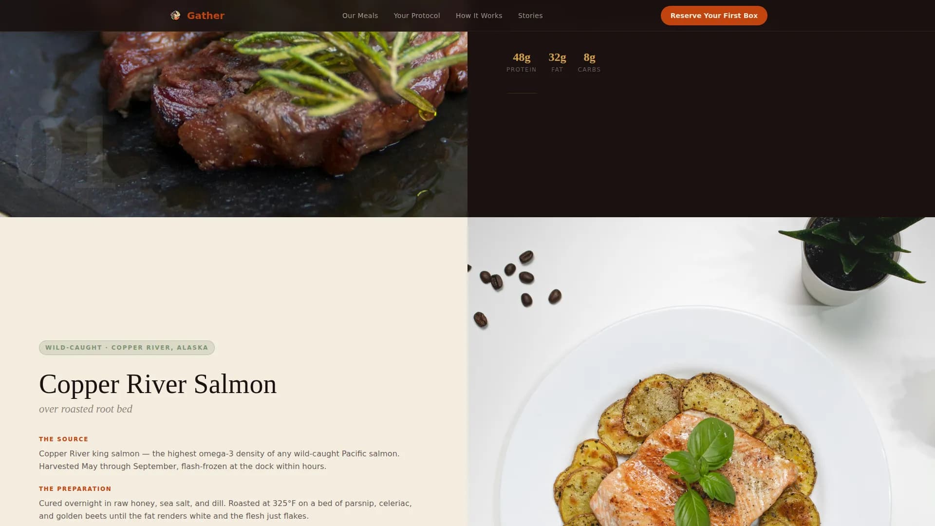 Provision — Natural Meal Delivery Landing Page Template