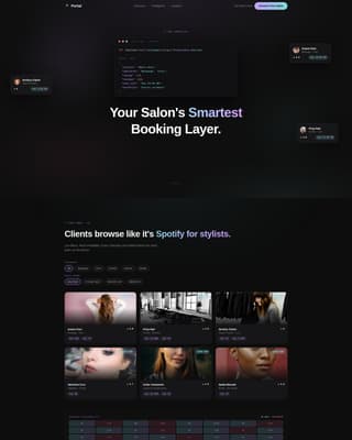 Portal — Smart Beauty Salon Landing Page Template