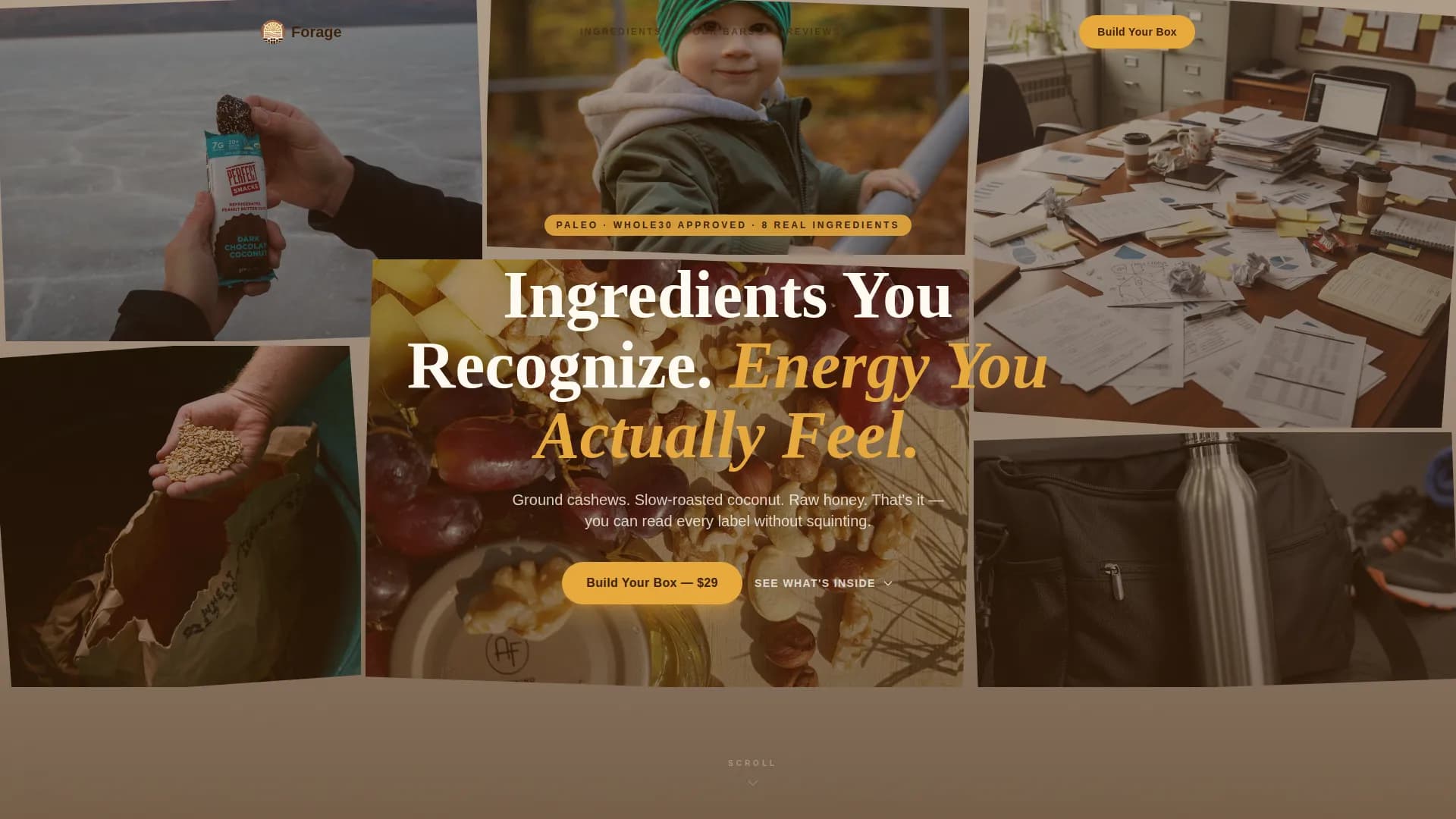 Core — Wholesome Snack Brand Landing Page Template