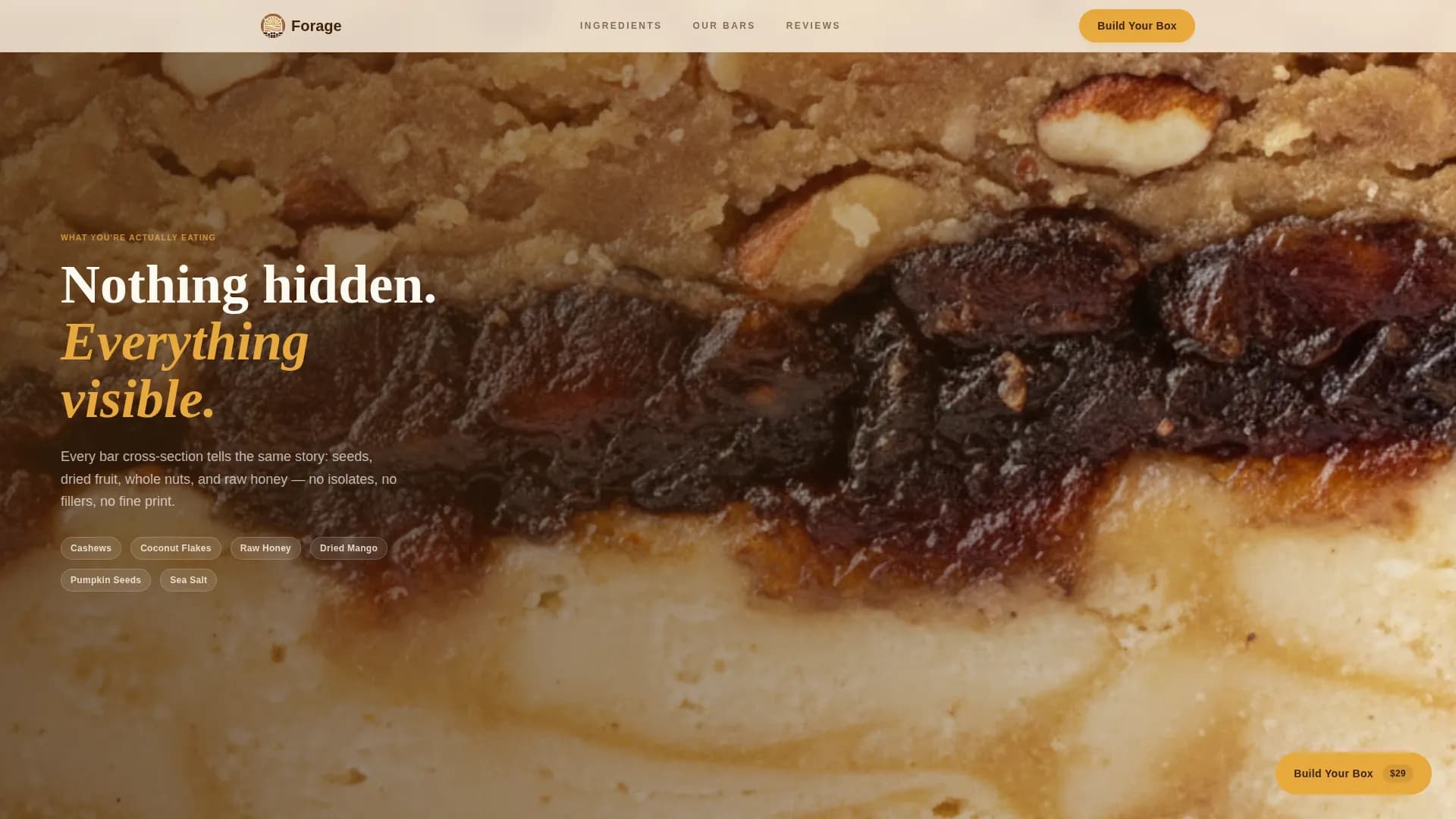 Core — Wholesome Snack Brand Landing Page Template