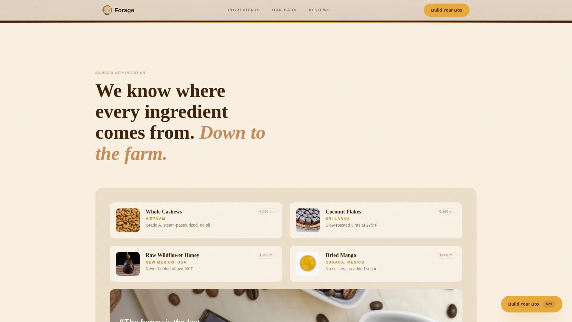 Core — Wholesome Snack Brand Landing Page Template