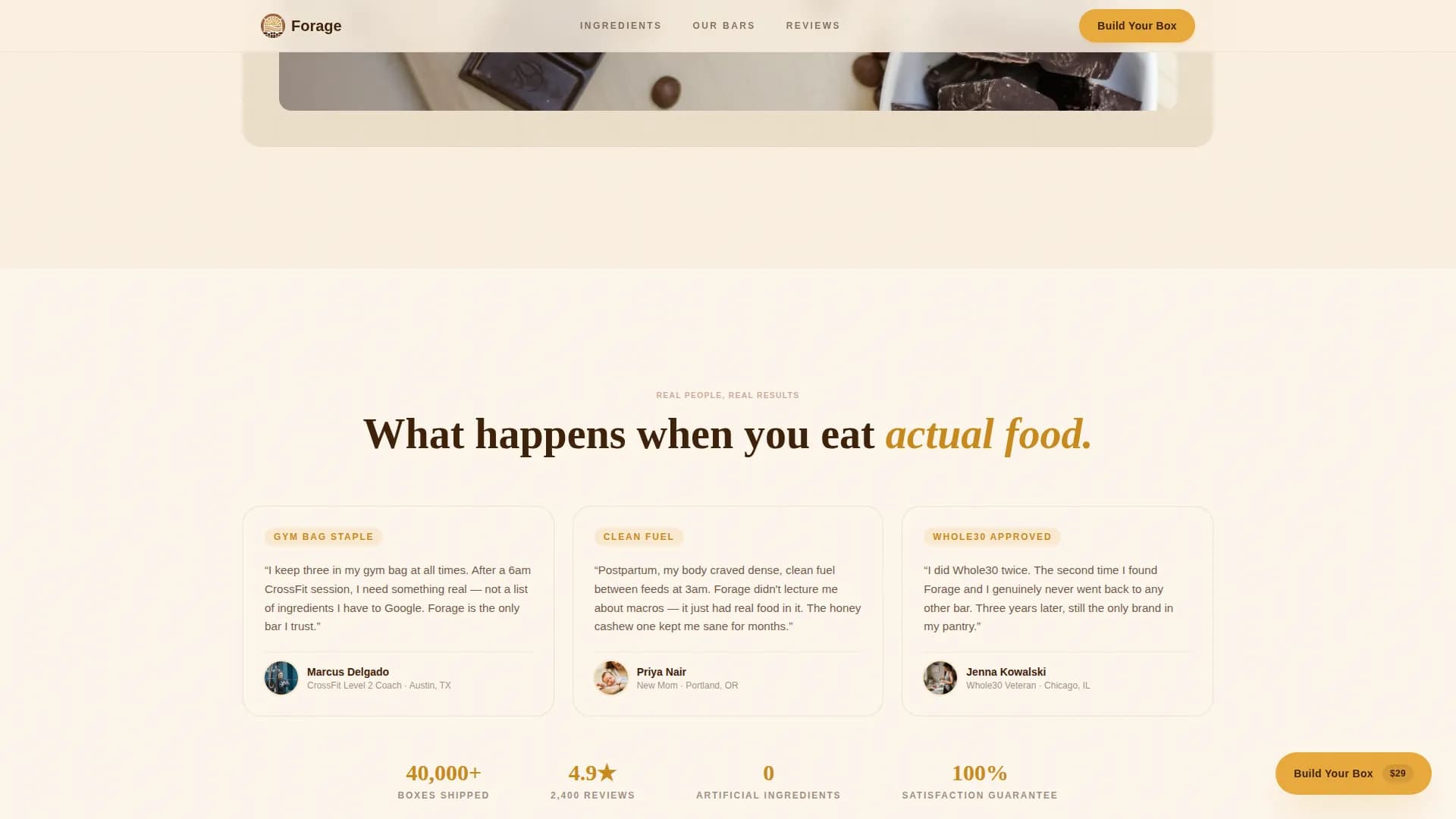 Core — Wholesome Snack Brand Landing Page Template