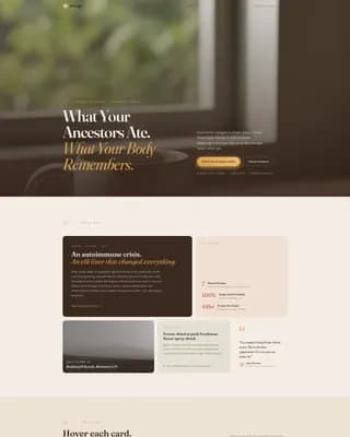 Vitalize — Ancestral Supplement Landing Page Template