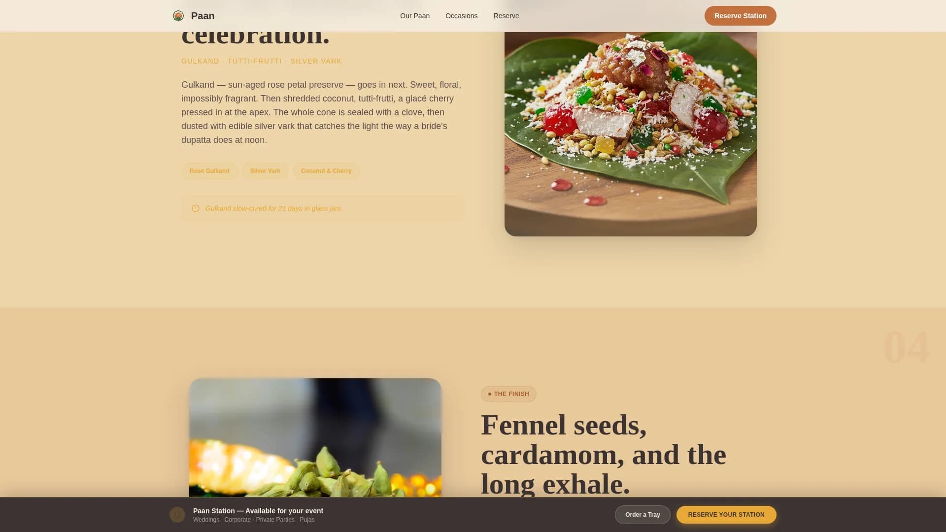 Spice — Heritage Betel Shop Landing Page Template