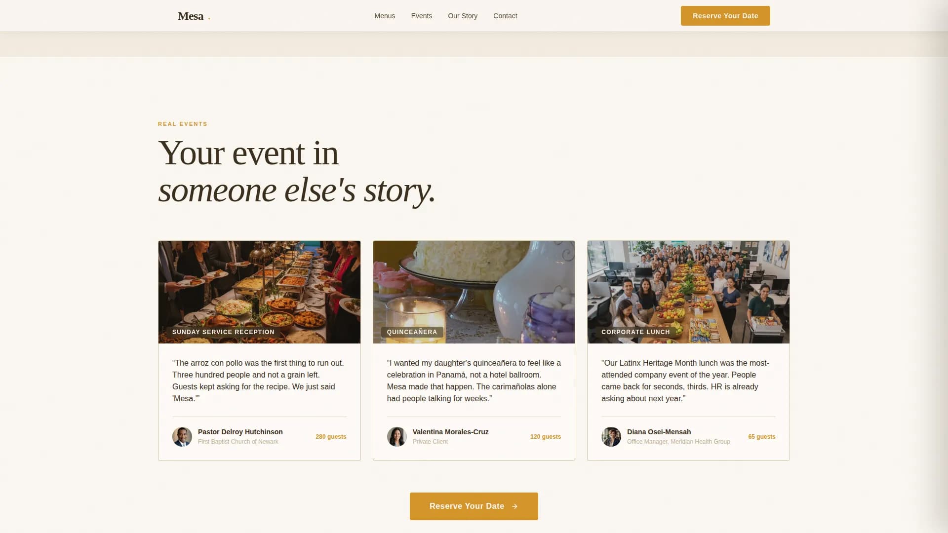 Plaza — Vibrant Catering Landing Page Template