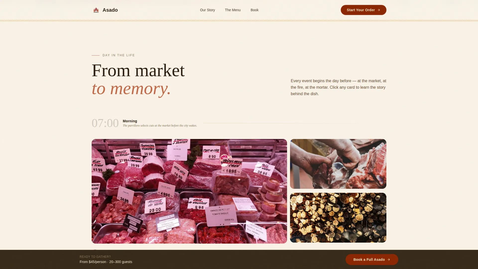 Paraguayan Cuisine Booking Website Template