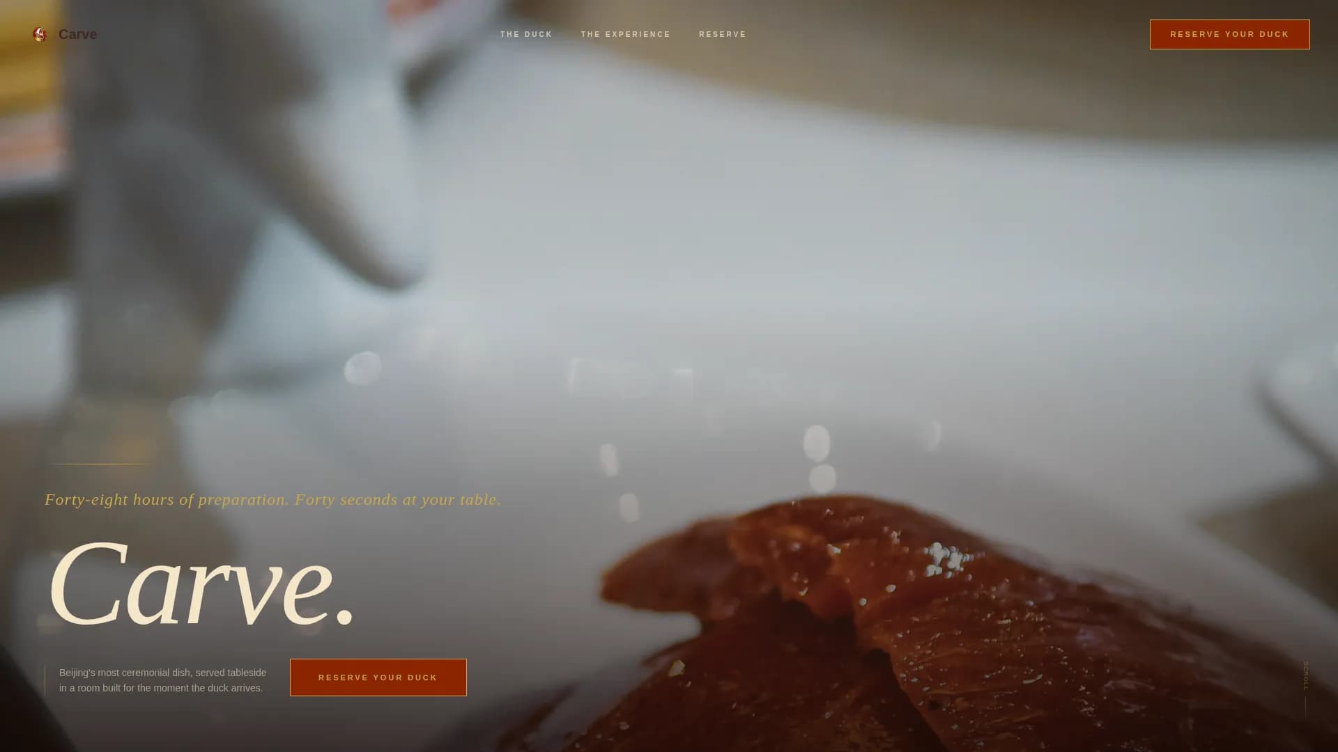 Pato — Elite Peking Duck Landing Page Template