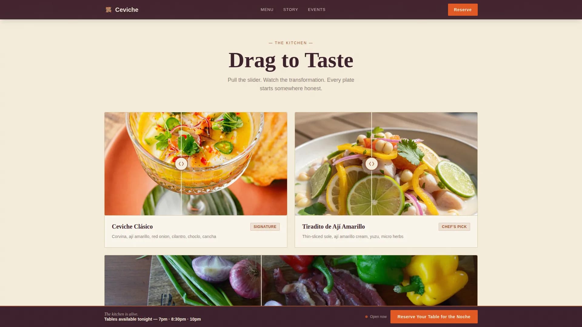 Aji — Premium Peruvian Restaurant Landing Page Template