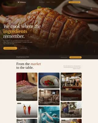 Oven — Bespoke Peruvian Catering Landing Page Template