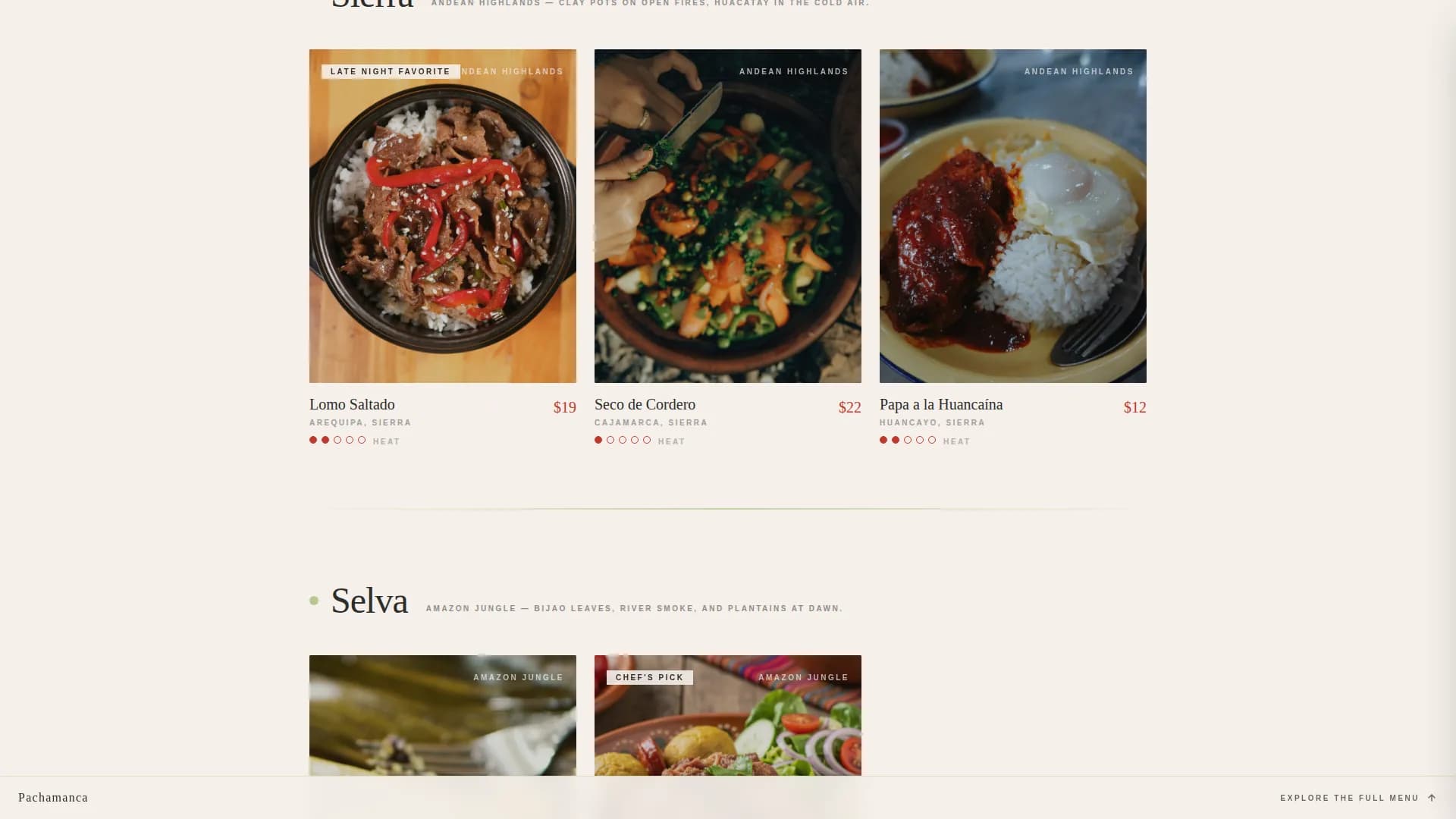 Huaca — Signature Peruvian Kitchen Landing Page Template