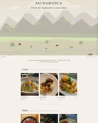 Huaca — Signature Peruvian Kitchen Landing Page Template