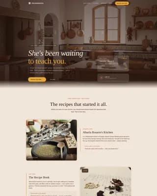 Tierra — Ancestral Cooking Academy Landing Page Template