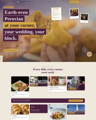Andino — Gourmet Food Truck Landing Page Template