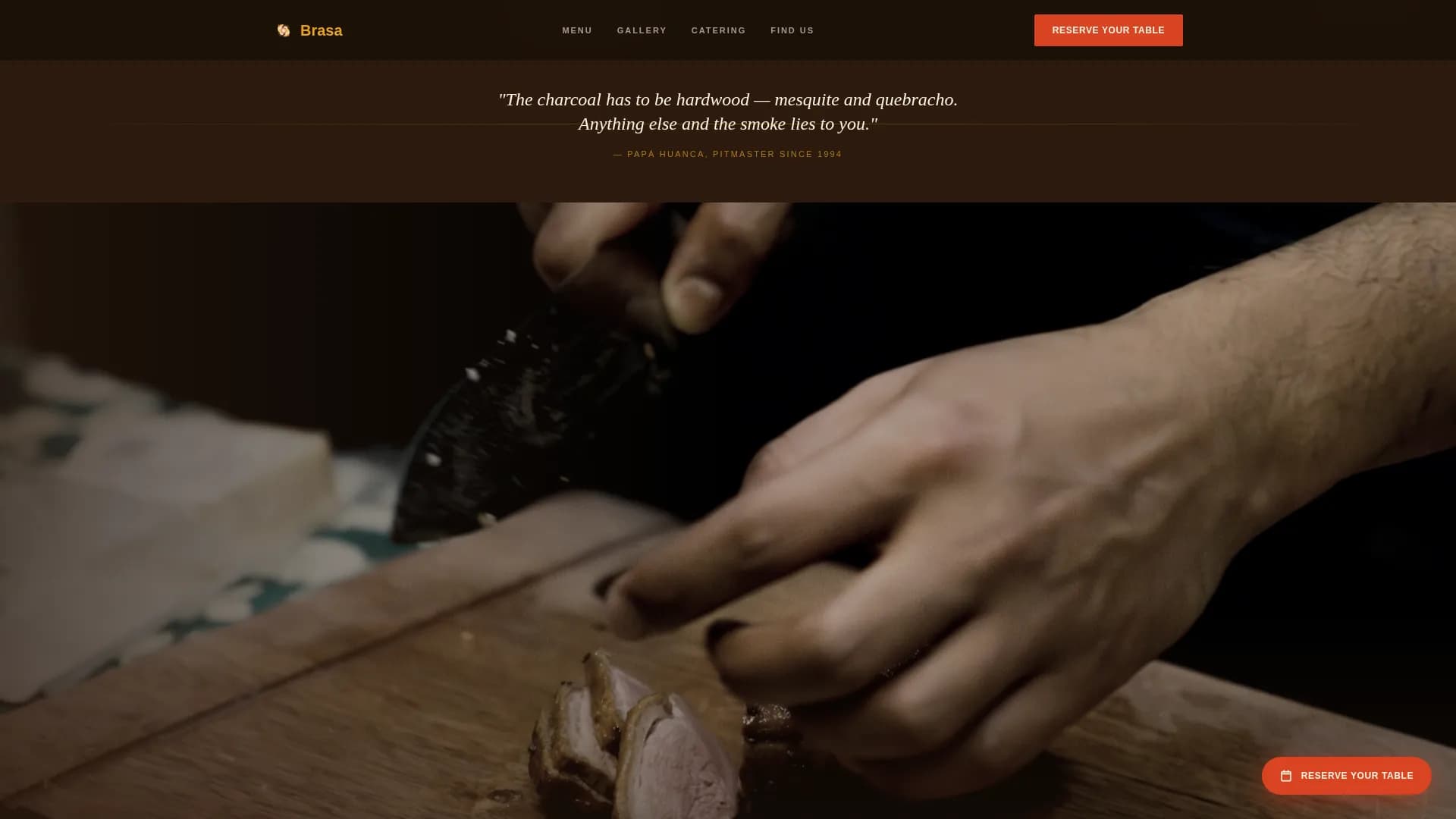Flame — Authentic Peruvian Chicken Landing Page Template