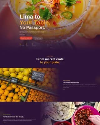 Fuego — Dynamic Peruvian Dining Landing Page Template