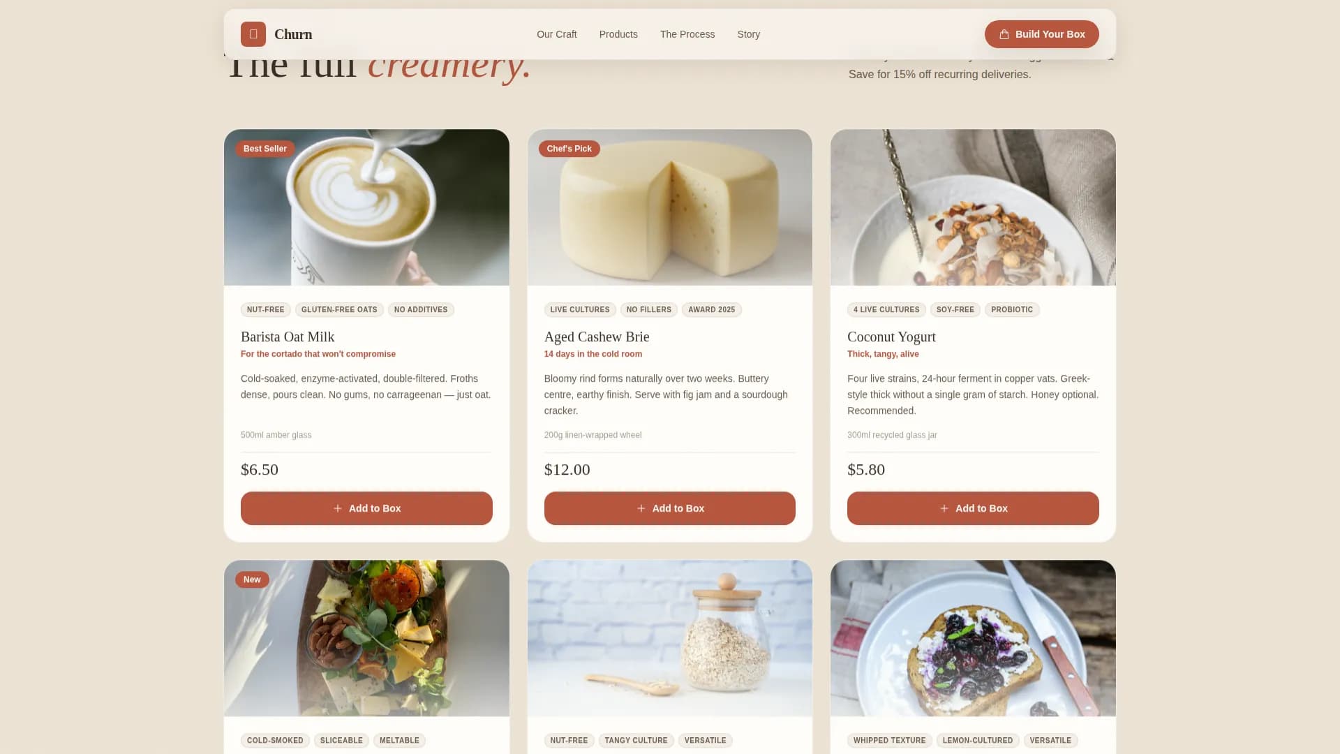 Lactose — Innovative Plant Dairy Landing Page Template