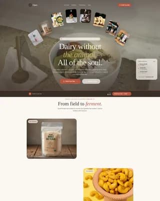 Lactose — Innovative Plant Dairy Landing Page Template