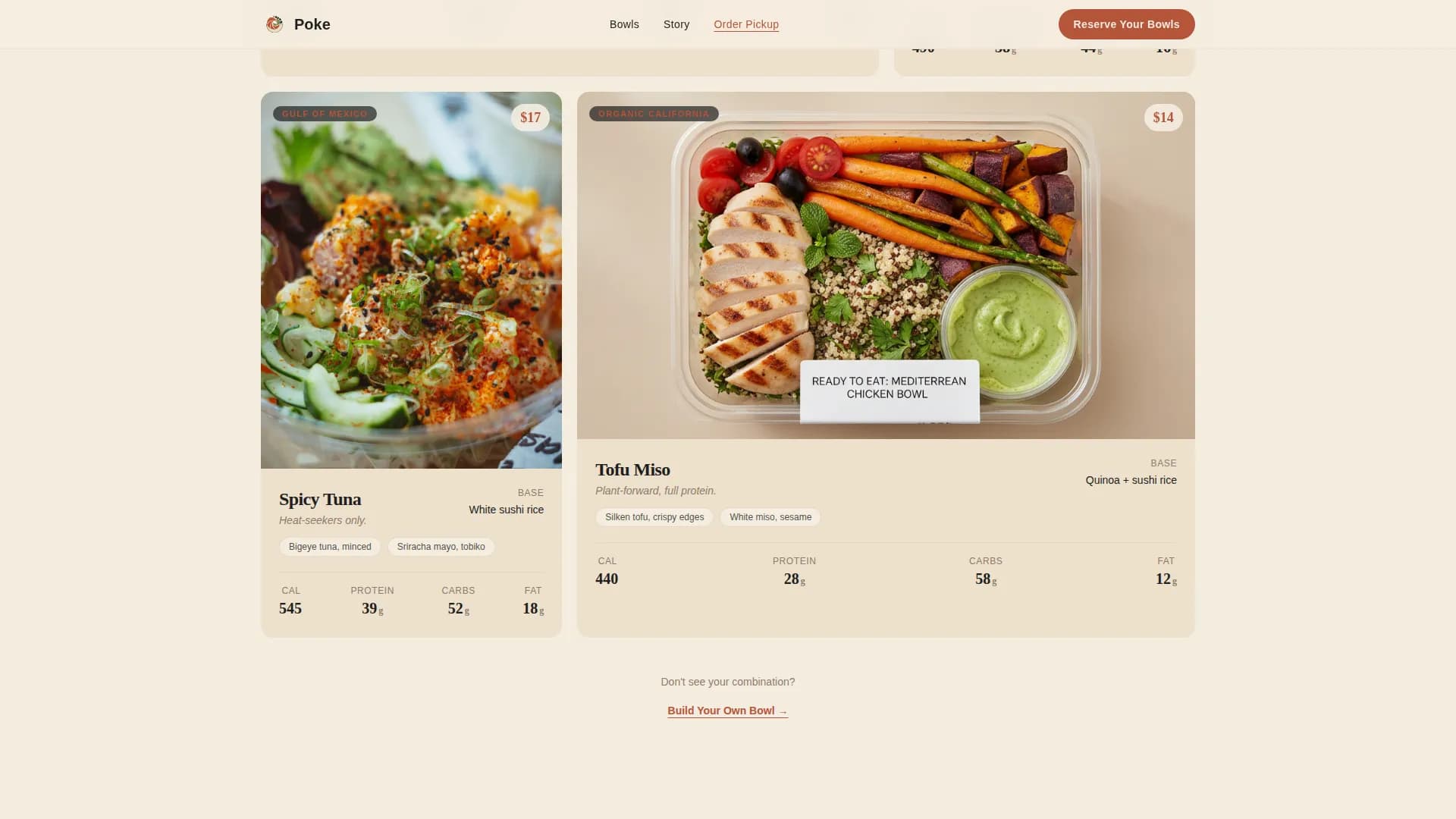 Umami — Artisan Bowl Bar Landing Page Template
