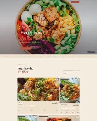 Umami — Artisan Bowl Bar Landing Page Template