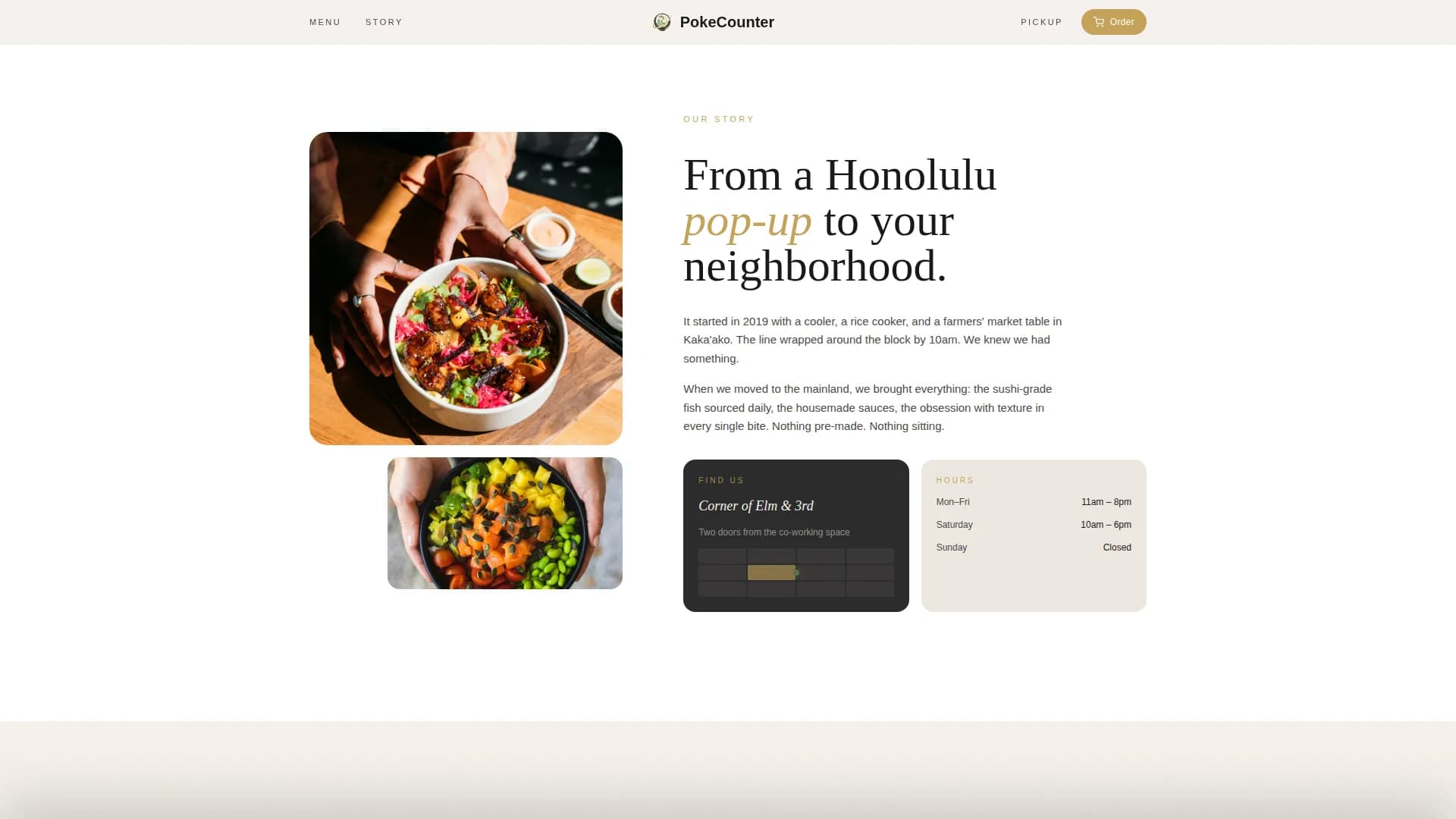 Ono — Craft Bowl Kitchen Landing Page Template