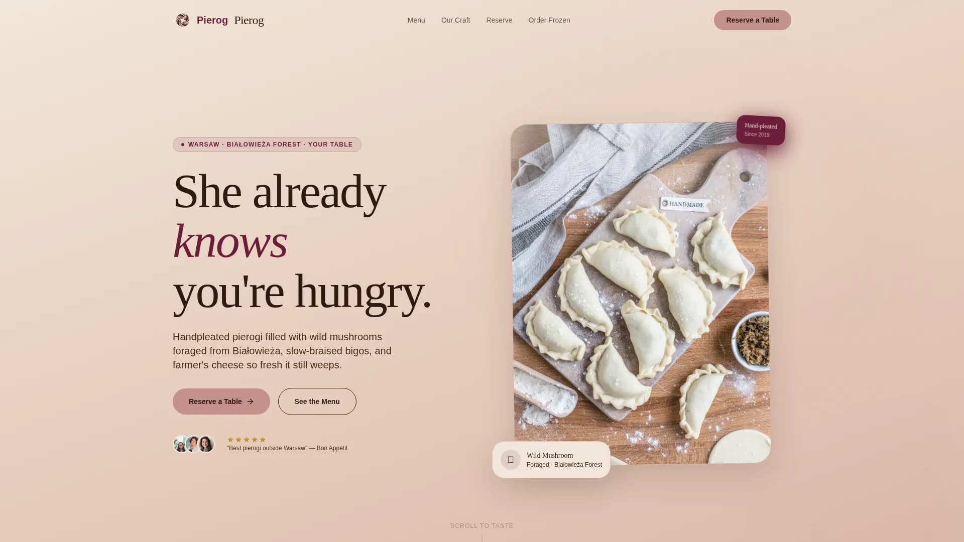 Piernik — Premium Polish Cuisine Landing Page Template