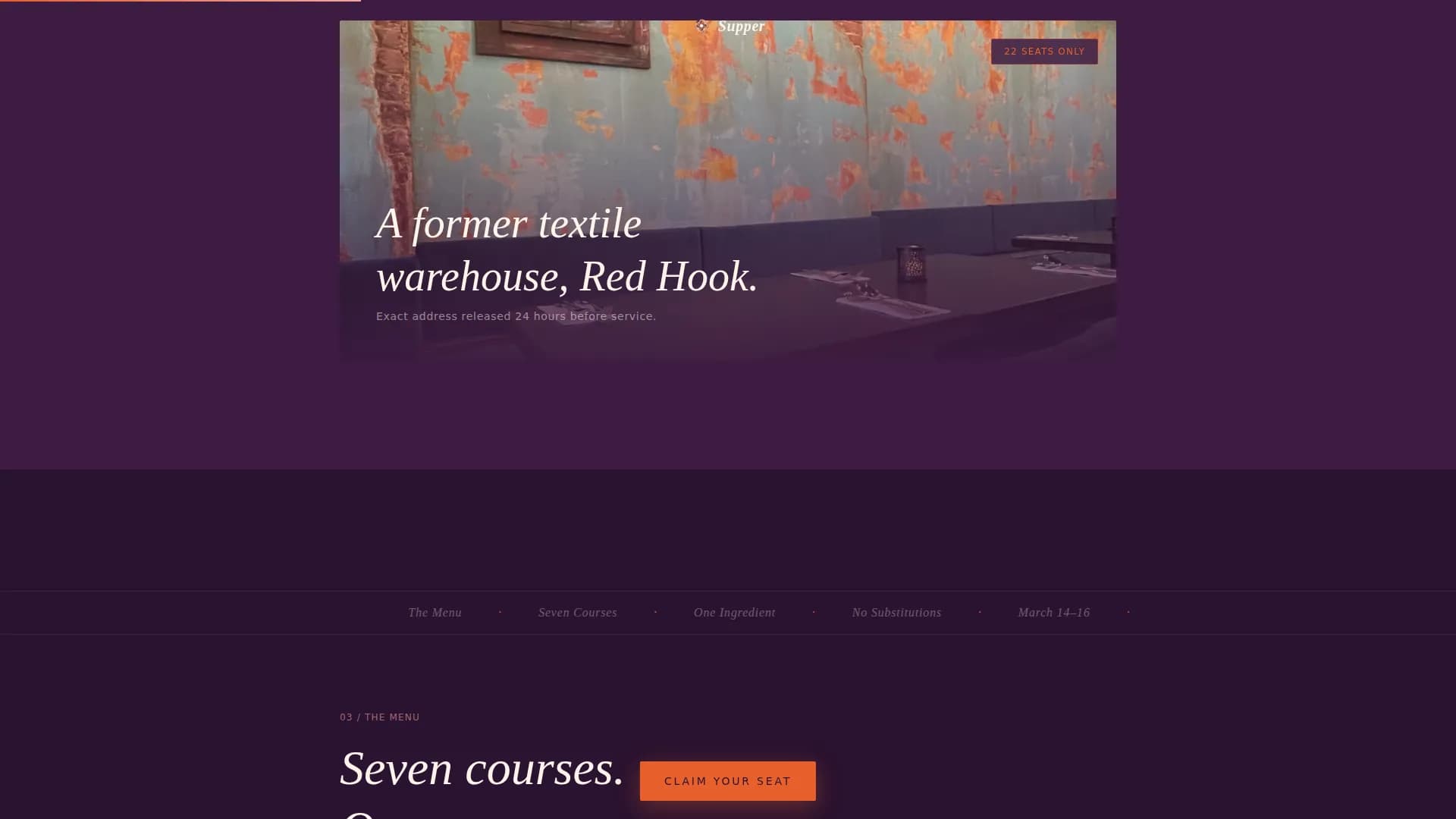 Supper — Retro Popup Landing Page Template