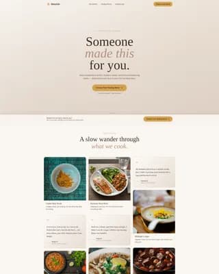 Nourish — Premium Postpartum Meals Landing Page Template