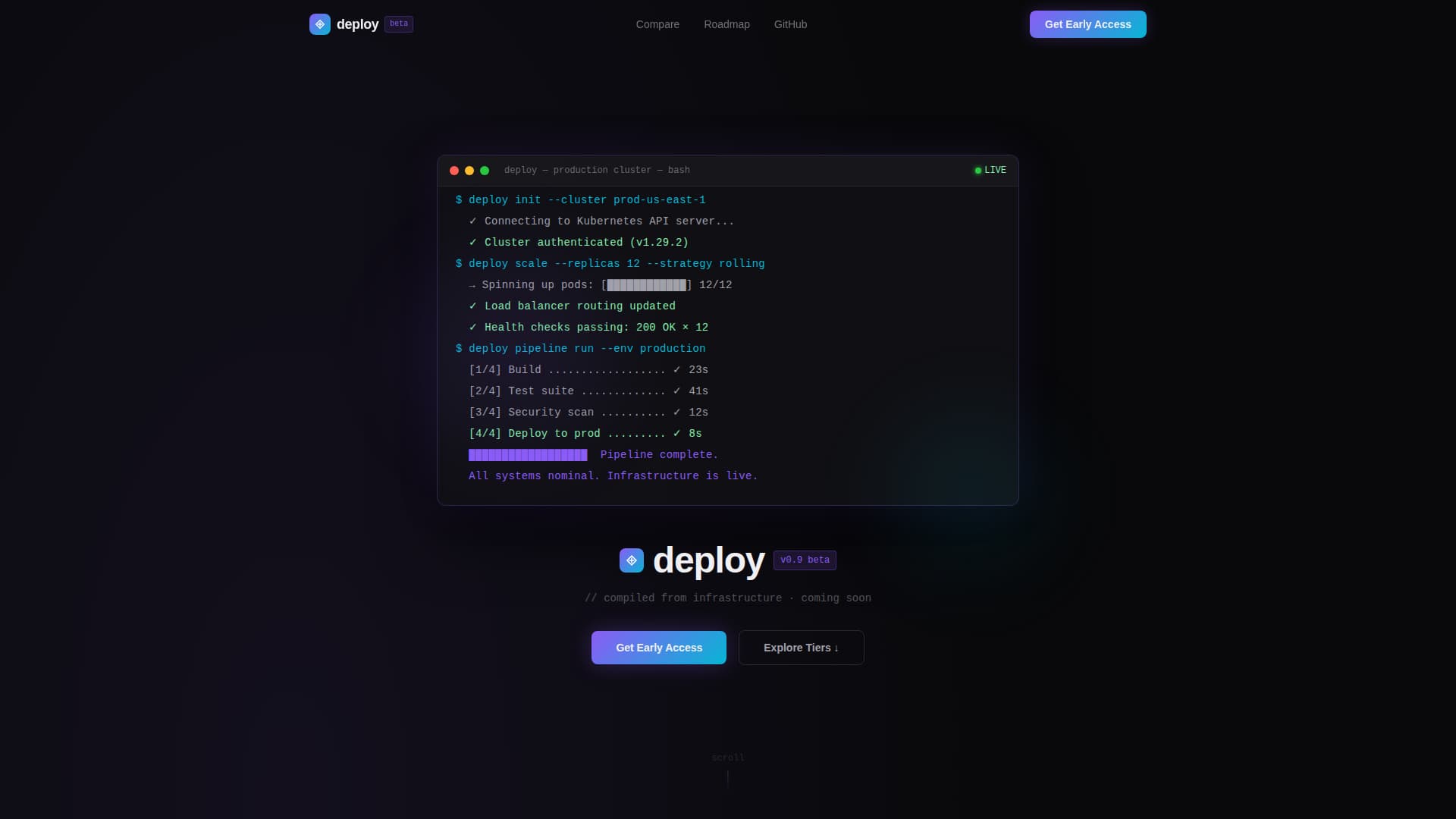 Deploy — Strategic DevOps Operations Landing Page Template