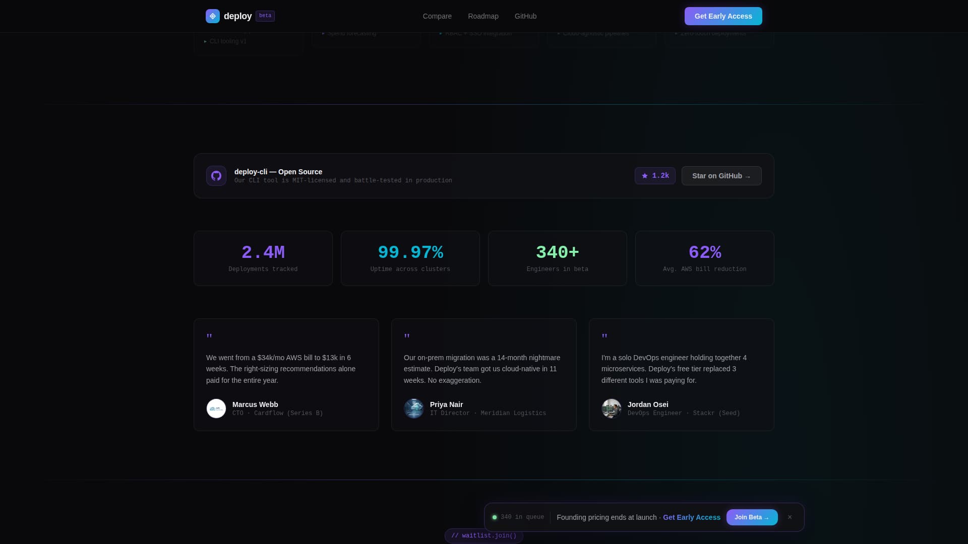 Deploy — Strategic DevOps Operations Landing Page Template