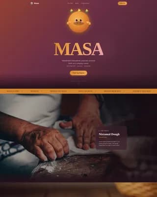 Masa - Authentic Pupuseria Craft Landing Page Template