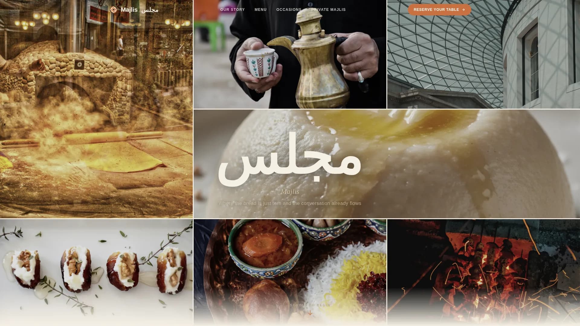 Majlis — Elegant Qatari Dining Landing Page Template