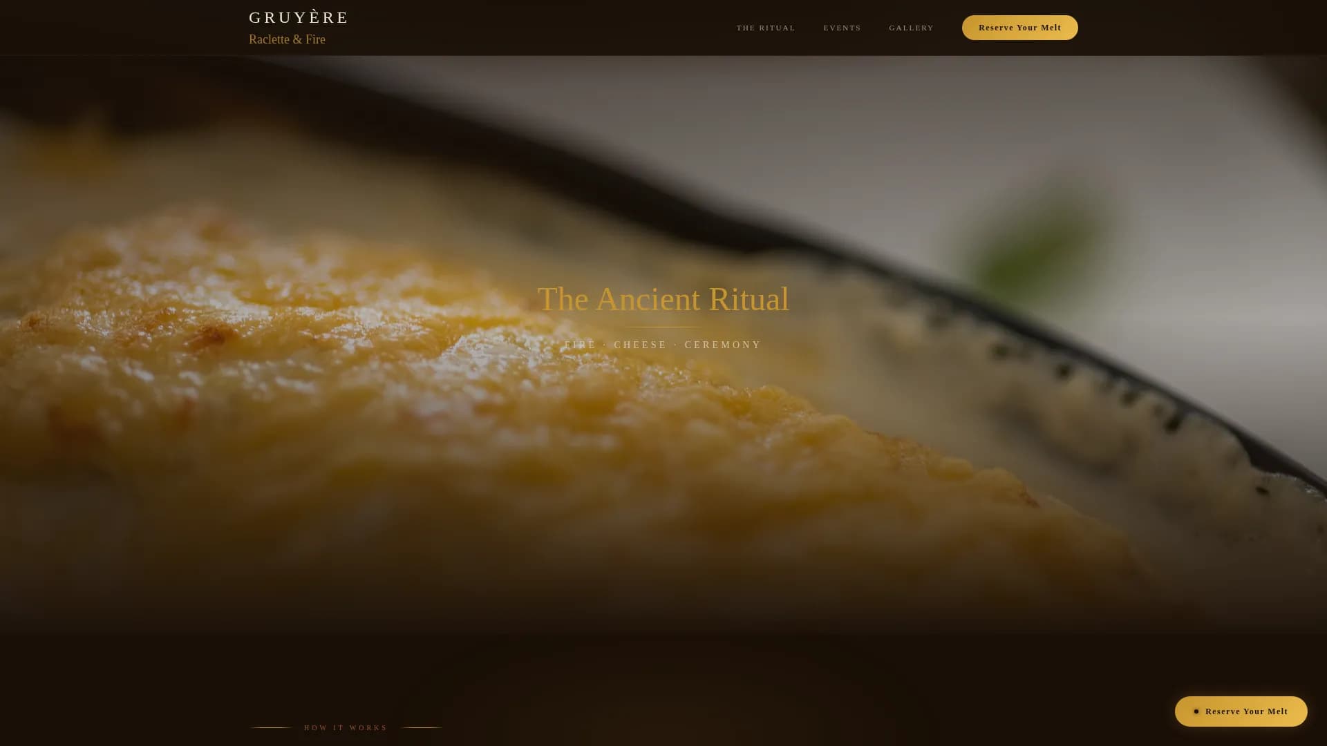 Gruyre — Artisan Raclette Bistro Landing Page Template