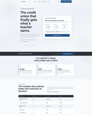 Ledger - Trusted Educator Landing Page Template