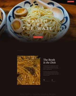 Tonkotsu — Refined Ramen Experience Landing Page Template
