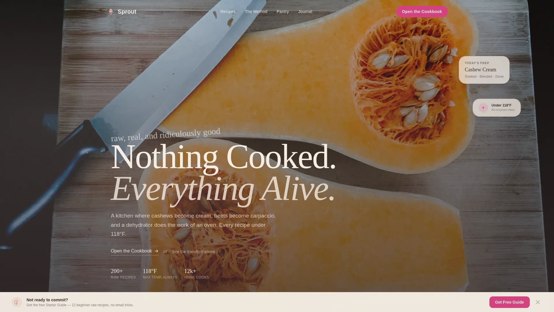 Raw Food Food & Dining Blog Website Template