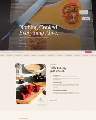Raw Food Food & Dining Blog Website Template