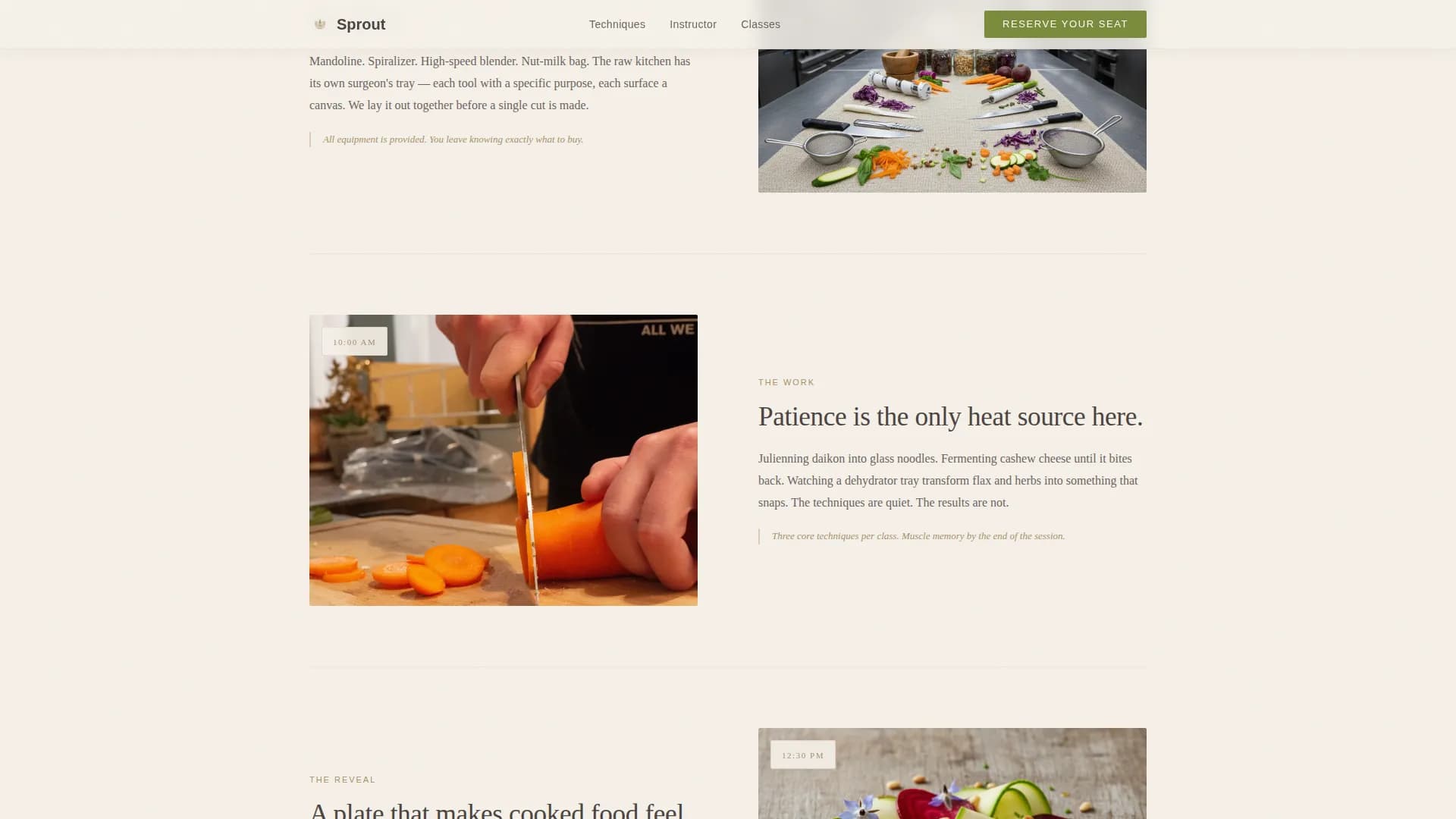 Verdant — Warm Artisan Raw Food Brand Landing Page Template