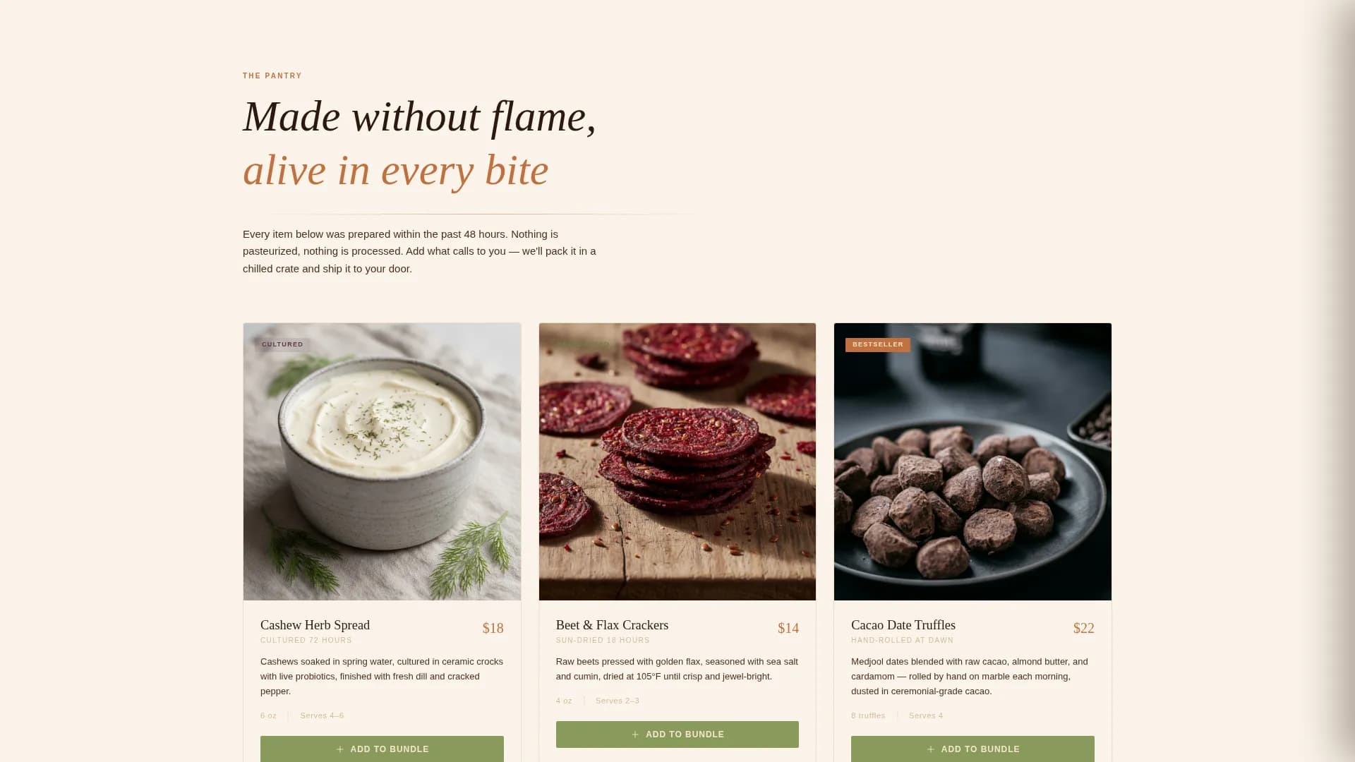 Harvest — Farm Fresh Raw Grocery Delivery Landing Page Template